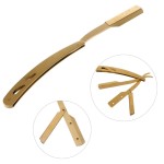 Brici metalic cu lama clasica pentru tuns / barbierit, culoare auriu Brici metalic cu lama clasica pentru tuns / barbierit, culoare auriu